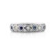 Chic Golden Diamond Sapphire Band Ring, Ring Size: 8 / 18, image , picture 3
