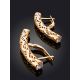 Designer Golden Earrings With Crystals, image , picture 2
