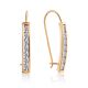 Chic Gold Crystal Earrings, image 