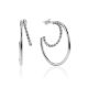 Boho Chic Silver Hoops The Liquid, image 