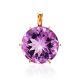Dazzling Gold Amethyst Pendant, image 