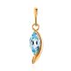 Elegant Gold Topaz Pendant, image 