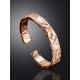 ​Contemporary crumbled texture one-size rose plated silver ring, Ring Size: Adjustable, image , picture 2