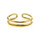 Stylish Gilded Silver Double Band Ring The ICONIC, Ring Size: Adjustable, image , picture 3