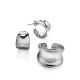 Sterling Silver Creole Stud Hoop Earrings The Liquid, image , picture 6