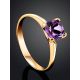 Stylish Gold Amethyst Ring, Ring Size: 8 / 18, image , picture 2