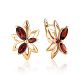 Wonderful Golden Garnet Earrings The Verbena, image 