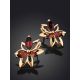 Wonderful Golden Garnet Earrings The Verbena, image , picture 2