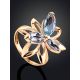 Chic Floral Design Gold Topaz Ring The Verbena, Ring Size: 8 / 18, image , picture 2