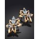 Floral Design Gold Topaz Earrings The Verbena, image , picture 2