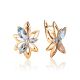 Floral Design Gold Topaz Earrings The Verbena, image 
