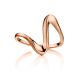 Rose Plated Silver Abstract Wave Ring The Liquid, Ring Size: Adjustable, image , picture 3