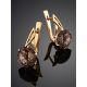 Fabulous Gold Smoky Quartz Earrings, image , picture 2