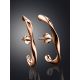 Hammered Rose Plated Silver Cuffed Earrings The Liquid, image , picture 2