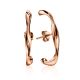 Hammered Rose Plated Silver Cuffed Earrings The Liquid, image 