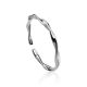 Wavy Beautiful Silver Ring The Liquid, Ring Size: Adjustable, image 