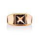 Statement Golden Signet Ring With Quartz, Ring Size: 12 / 21.5, image , picture 3