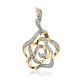 Floral Gold Crystal Pendant, image 