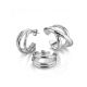 Twisted Silver Adjustable Ring The ICONIC, Ring Size: Adjustable, image , picture 4