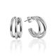 Amazing Silver Half Hoop Earrings The ICONIC, image 