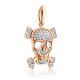 Gold Crystal Skull Pendant, image , picture 3