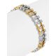 Fashionable Two Tone Gold Crystal Bracelet, image , picture 3