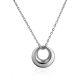 Striking Silver Pendant Necklace The Liquid, image 