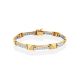 Stylish Unisex Two Tone Gold Bracelet, image 