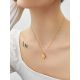Gilded Silver Necklace With Round Pendant The Liquid, image , picture 3