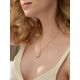 Designer Rose Gold Plated Silver Necklace With Crescent Pendant The Liquid, image , picture 4