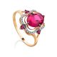 Gorgeous Gold Diamond Ruby Ring, Ring Size: 9.5 / 19.5, image 