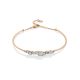 Chic And Classy Gold Crystal Bangle Bracelet, image 