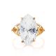 Fashionable Gold Topaz Ring, Ring Size: 8.5 / 18.5, image , picture 3