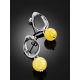 Boho Chic Silver Amber Dangle Earrings The Palazzo, image , picture 2