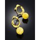 Chic Gilded Silver Amber Dangle Earrings The Palazzo, image , picture 2