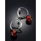 Trendy Silver Amber Dangle Earrings The Palazzo, image , picture 2
