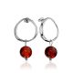 Trendy Silver Amber Dangle Earrings The Palazzo, image 