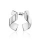 Chic Silver Twisted Stud Earrings The Liquid, image 