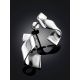 Chic Silver Twisted Stud Earrings The Liquid, image , picture 2