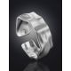 Textured Matt Silver Ring The Liquid, Ring Size: Adjustable, image , picture 2