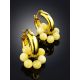 Boho Chic Gold Plated Silver Hoops With Honey Amber The Palazzo, image , picture 2