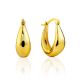 Trendy Gold Plated Silver Hoop Earrings The Liquid, image 