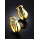 Trendy Gold Plated Silver Hoop Earrings The Liquid, image , picture 2