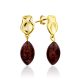 Trendy Gold Plated Silver Dangles With Cherry Amber The Palazzo, image 