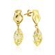 Chic Gold Plated Silver Dangles With Luminous Lemon Amber The Palazzo, image 