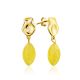 Charming Gilded Silver Amber Dangles The Palazzo, image 