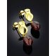Trendy Gold Plated Silver Dangles With Cherry Amber The Palazzo, image , picture 2