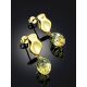 Chic Gold Plated Silver Dangles With Luminous Lemon Amber The Palazzo, image , picture 2