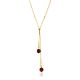 Gilded Silver Lariat Necklace With Amber Dangles The Palazzo, image 
