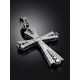 White Gold Diamond Cross Pendant, image , picture 2